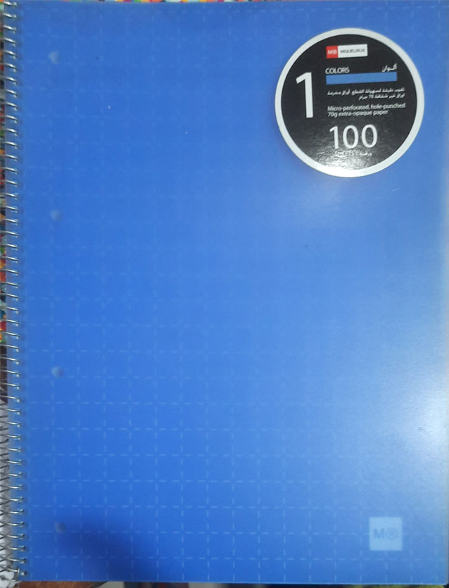 Notebook Original Print Spiral Blue