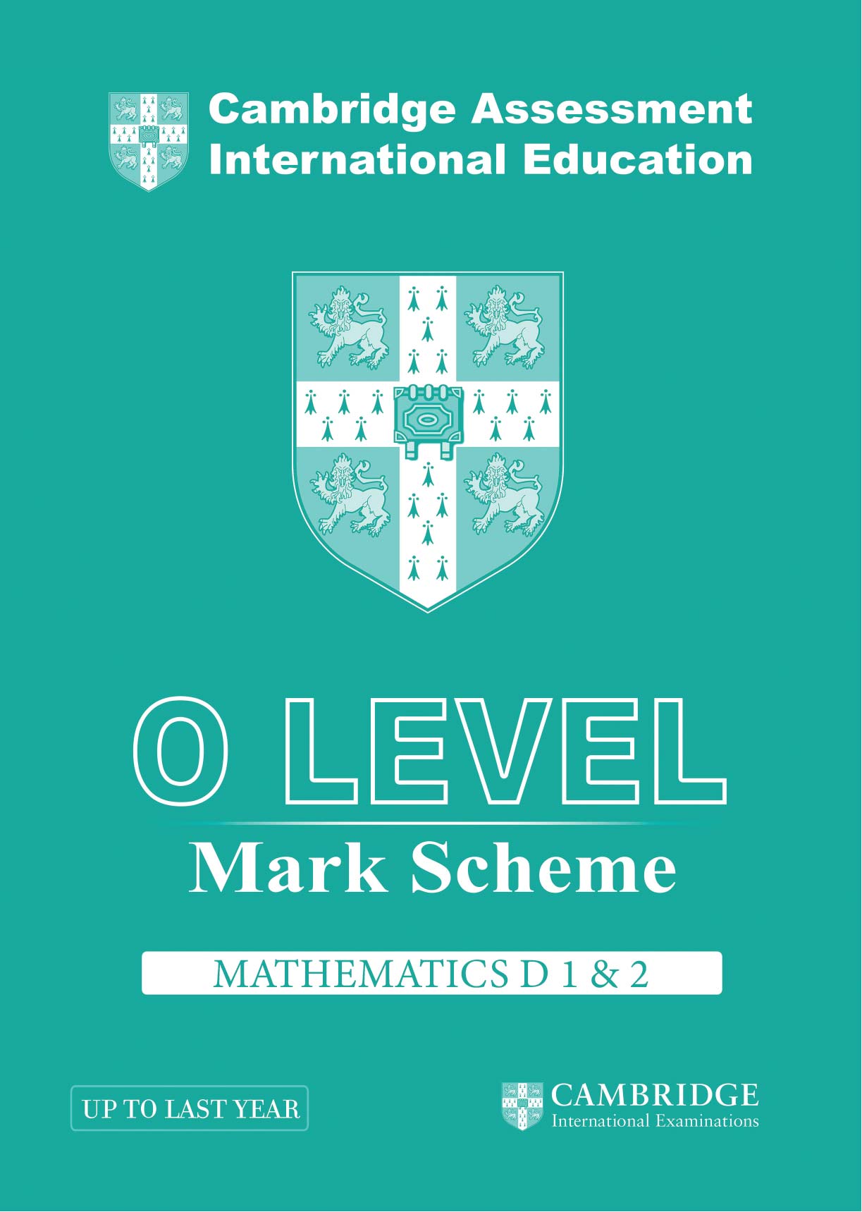 Cambridge International O Level Mathematics D Paper 1 & 2 Mark Scheme