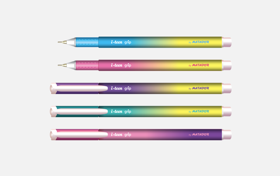 Matador i-teen Grip Ball Pen (Black)