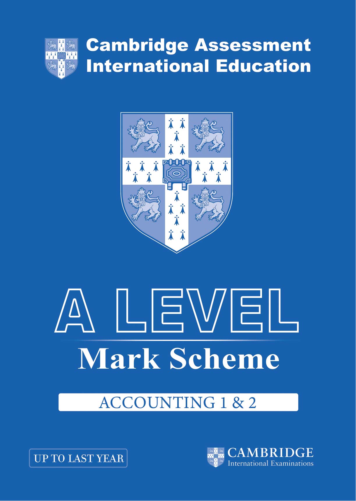Cambridge International AS Level Accounting Paper 1 & 2 Mark Scheme