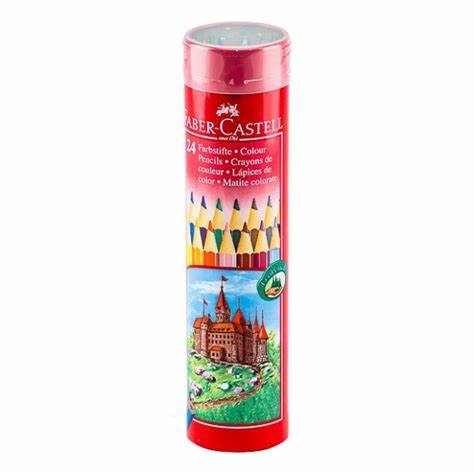 Faber Castell 24 Classic Colour Pencils Round-Tin