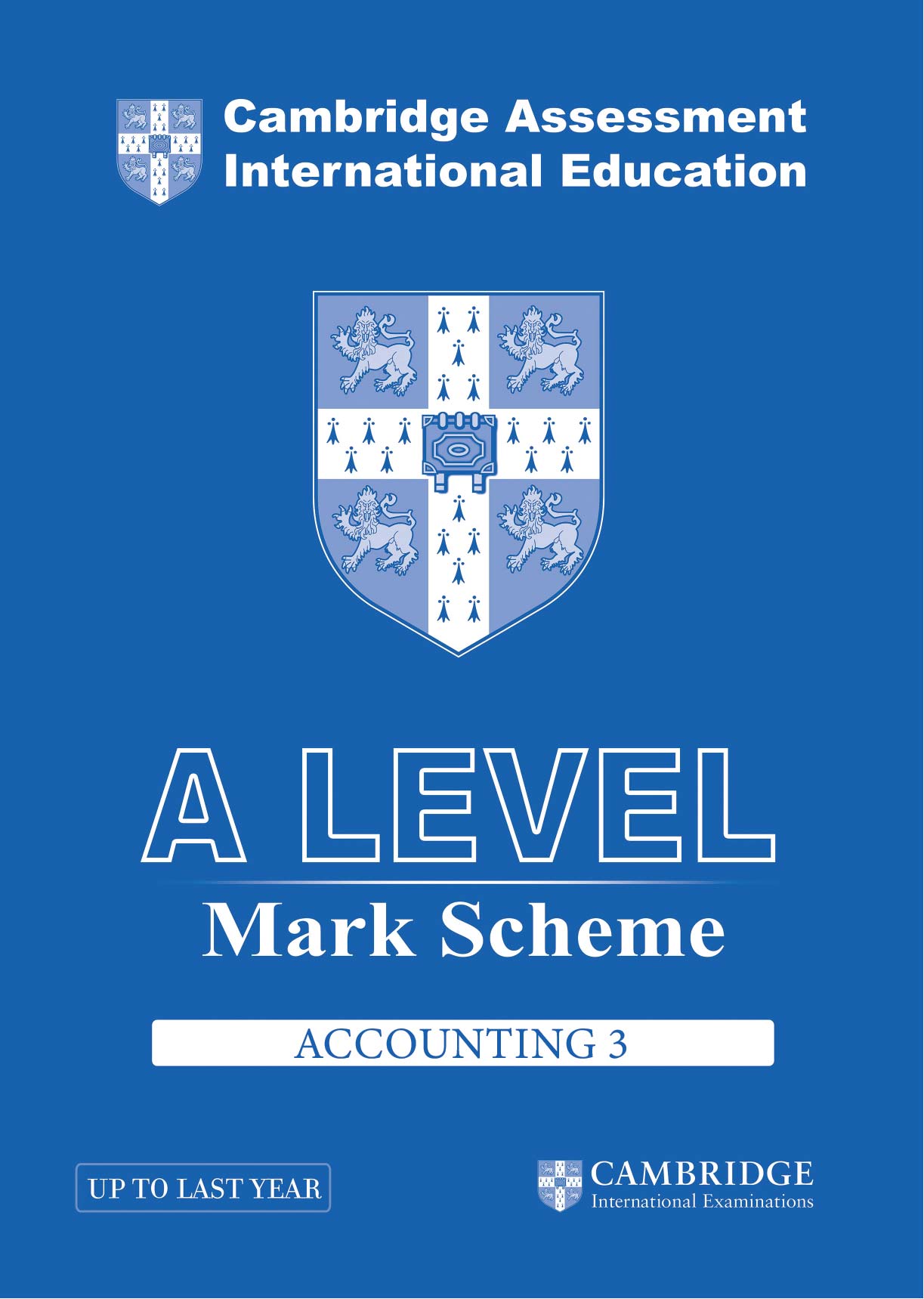 Cambridge International A2 Level Accounting Paper 3 Mark Scheme