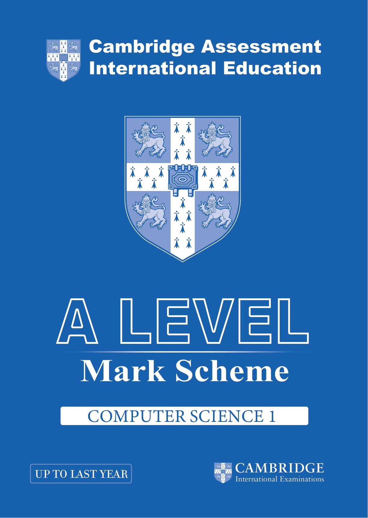 Cambridge International AS Level Computer Science Paper 1 Mark Scheme