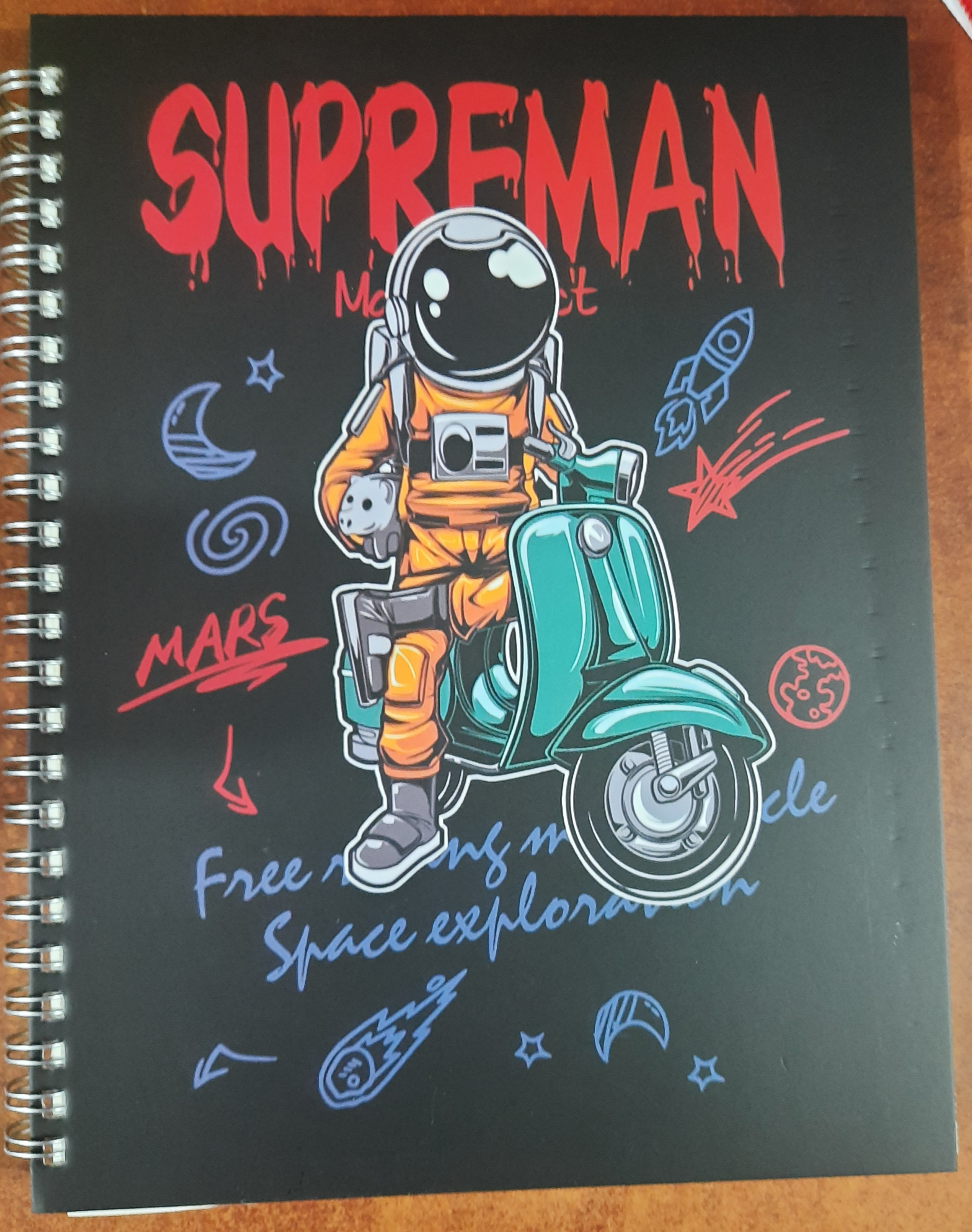 Boi Bichitra Notebook [ 7.4" x 9.8" in] Single Line | 200 Pages (Medium) Spiral